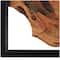 Abstract Handmade Live Edge Wood Slab Wall D&#xE9;cor with Black Frame